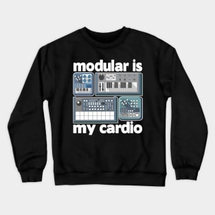 Analog Modular Is My Cardio Synthesizer Synth Sound Retro Crewneck Sweatshirt